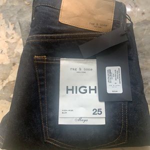 NWT size 25 Maya high rise Resin Rinse Rag & Bone